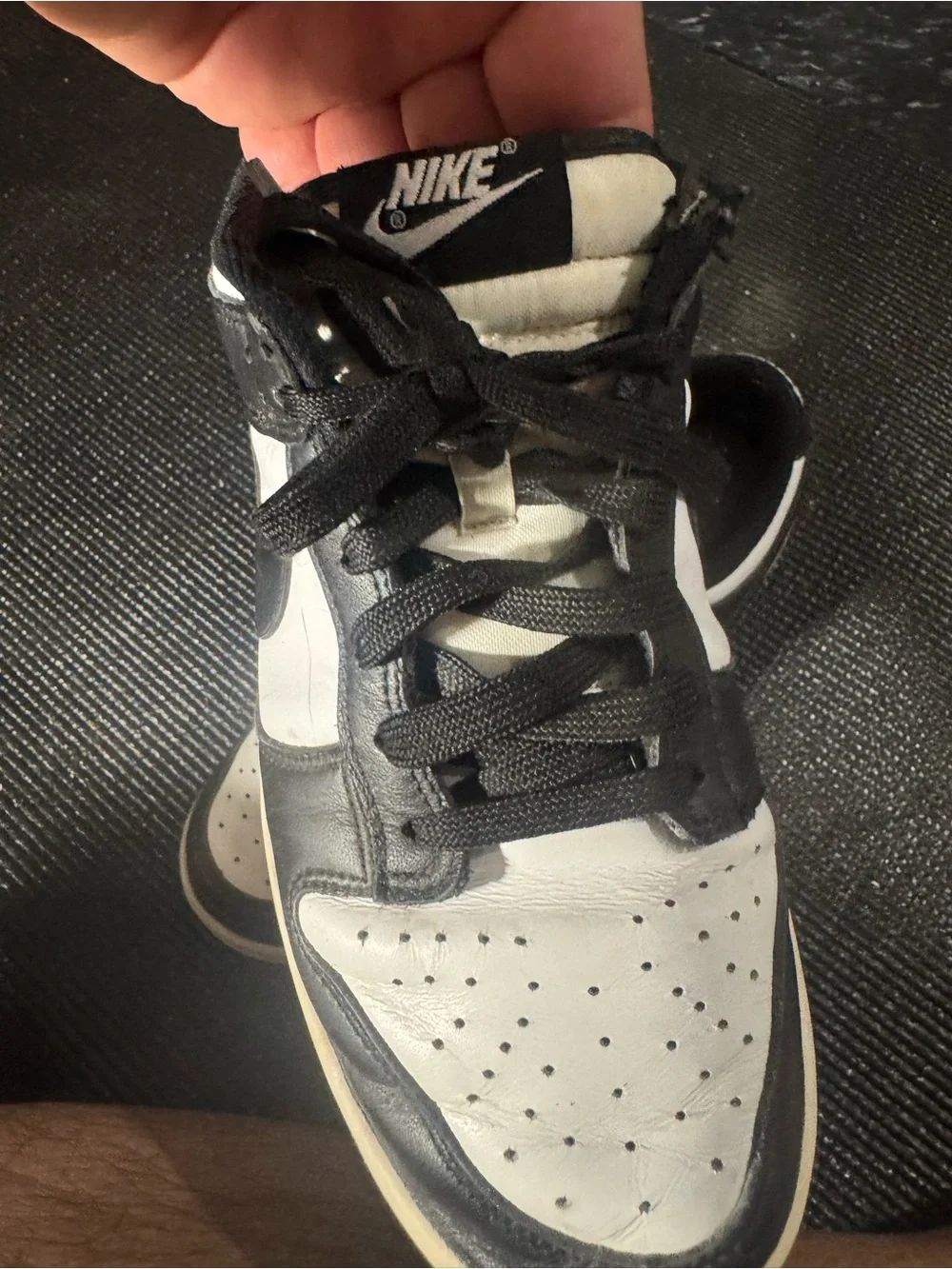 Nike Gray and White Sneaker Interior Label